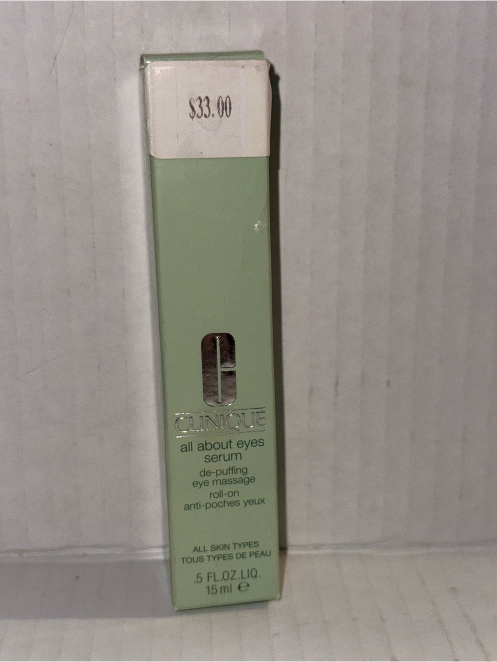 Clinique All About Eyes Serum De-puffing Eye Massage - 0.5 oz/15 ml brand new